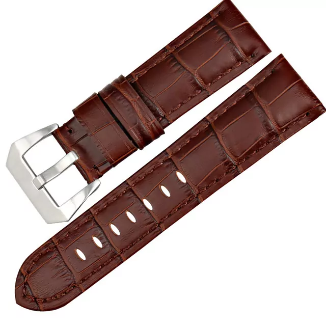 Brown Strap Panerai Luminor Brown Strap Panerai Luminor, Marina, Submersible In Crocodile/Alligator Grain - 22, 24, 26mm