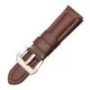22mm-24mm-26mm-bracelet-montre-avec-lumi-re-noire-fou-cheval-bracelet-en-cuir-avec-boucle_1 copy Brown & White Stitching Strap Panerai Luminor, Marina, Submersible In Soft Leather - 22, 24, 26mm