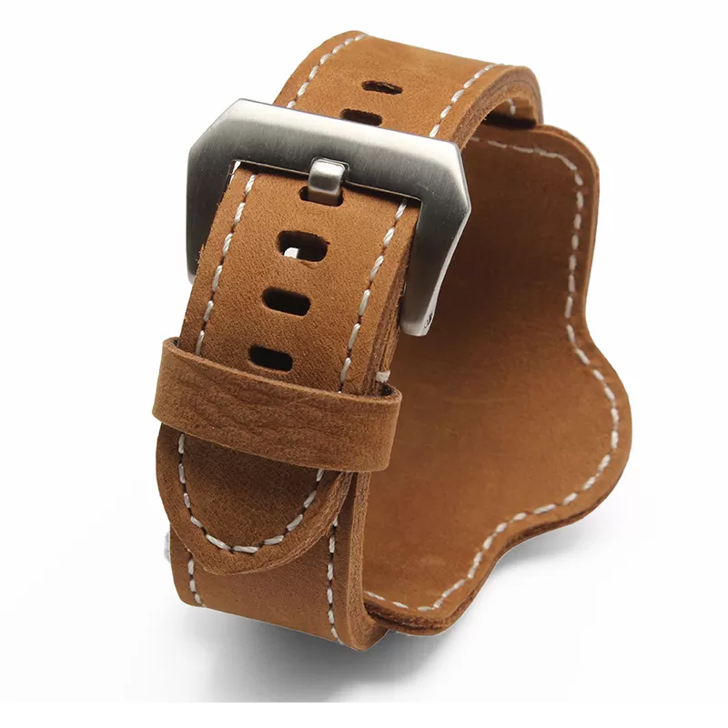 2_20mm-22mm-24mm-26mm-qualit-poignet-Bracelet-Bracelet-en-cuir-Bracelet-de-montre-noir-marron-Style Bund Strap Panerai Luminor, Marina, Submersible Beige 24mm In Leather