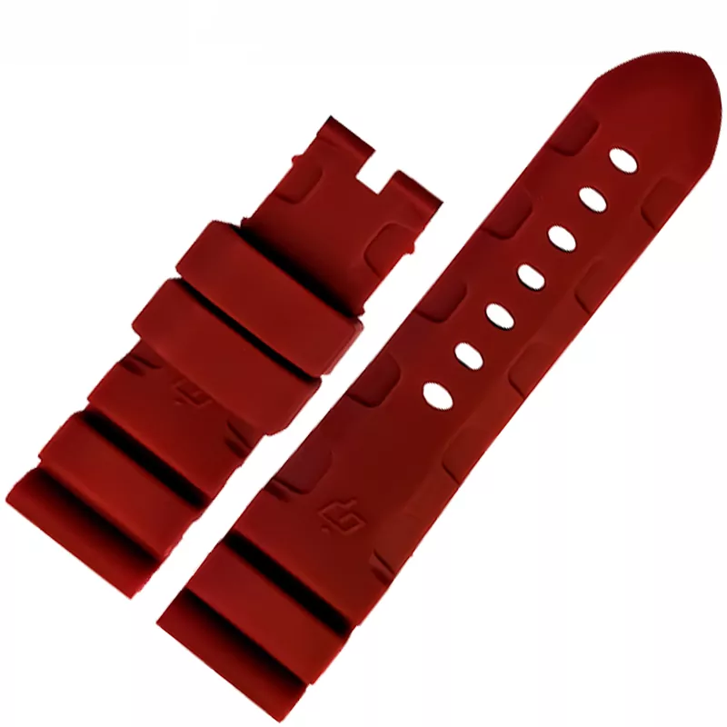 Burgundy Rubber for Panerai Burgundy Red Rubber Strap for Officine Panerai Luminor Marina Submersible