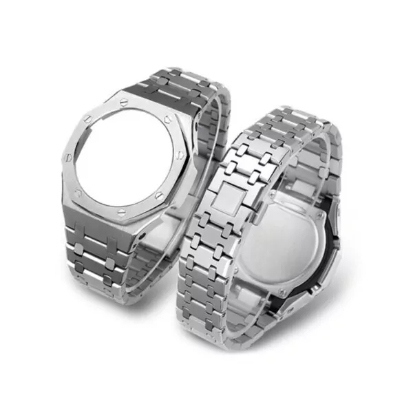 casio-boitier-de-montre-en-acier-pour_main-4 Silver Case & Bracelet Casio G-Stock GA-2100, 2110 Stainless Steel Conversion Kit Royal Oak