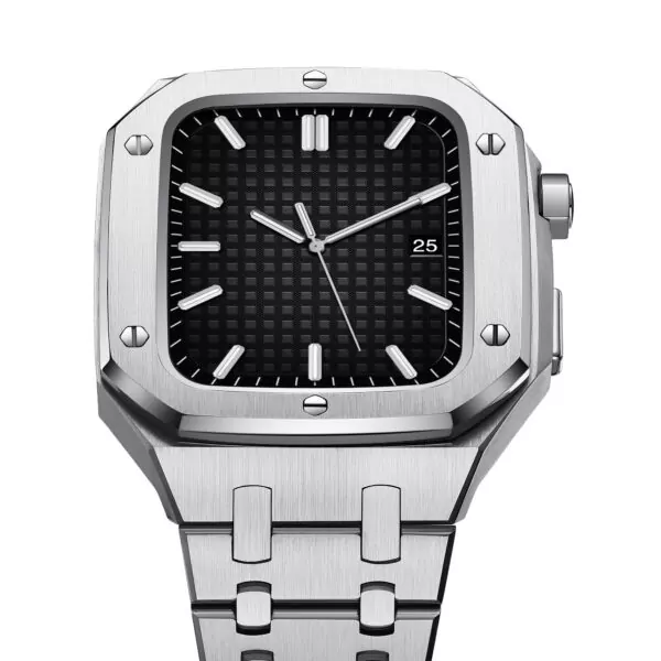 coque-bracelet-de-luxe-pour-apple-watc_main-1 Silver Royal Oak Case with Stainless Steel Bracelet for Apple Watch Series