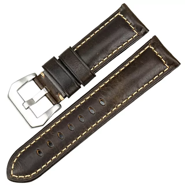 Distressed Brown Strap Panerai Luminor Distressed Brown Strap Panerai Luminor, Marina, Submersible 22, 24, 26mm In Vintage Leather