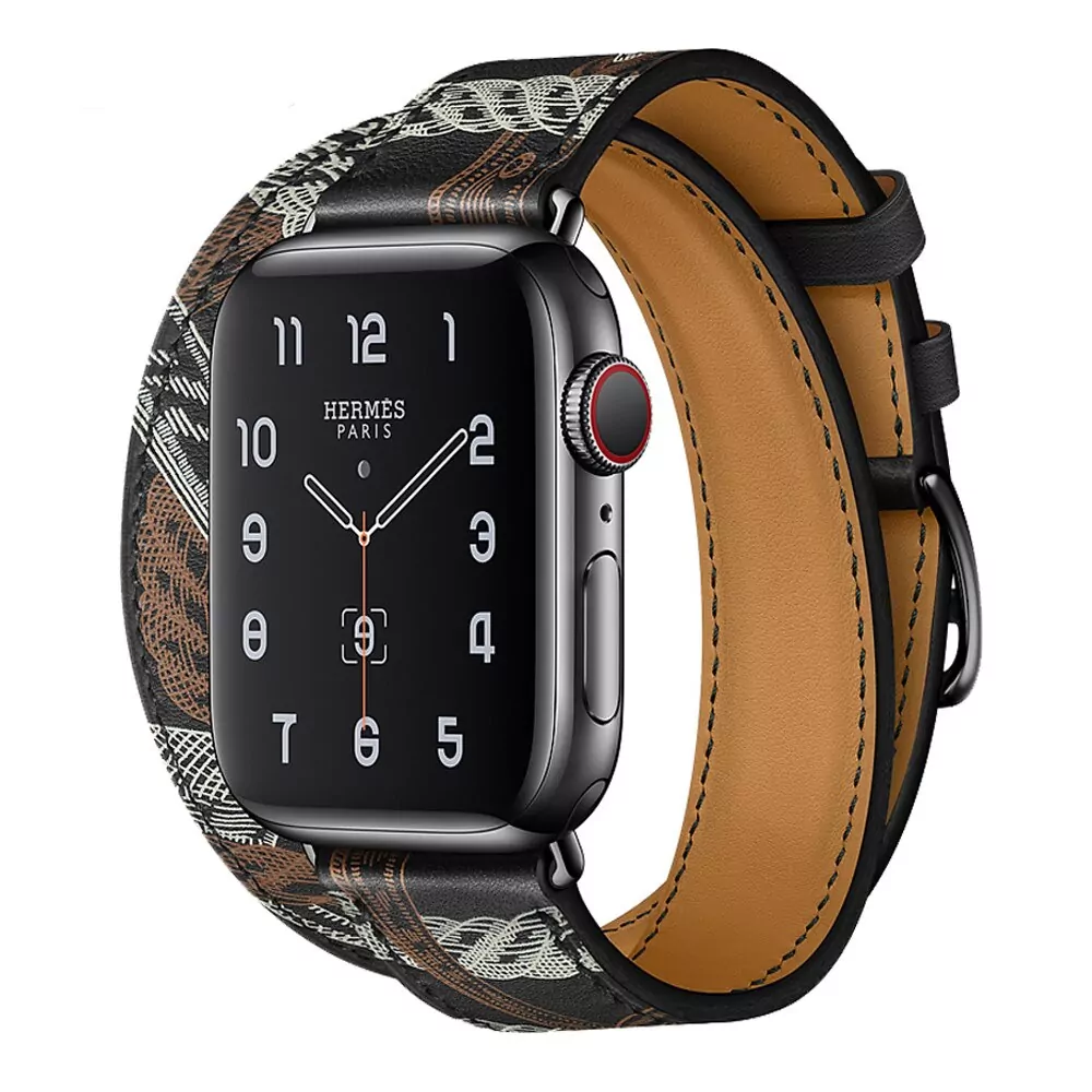 10_our-bracelet-de-montre-apple-5-4-3-2-he_variants-9 Full Black Printed Double Tour Band Apple iWatch Hermes In Leather