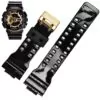 3_16mm-Silicone-Bracelet-de-montre-pour-Casio-g-shock-GA-100-110-120-150-200-300 Glossy Black Strap Casio G-Shock GA-Series 16mm In Rubber