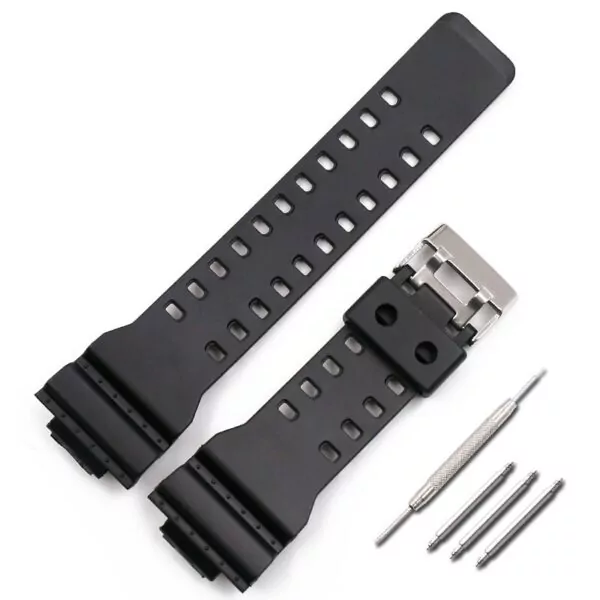 0_Bracelet-de-montre-de-sport-pour-g-shock-bracelet-de-montre-intelligente-pour-casio-r-sine Glossy Black Strap Casio G-Shock GA-Series 16mm In Rubber