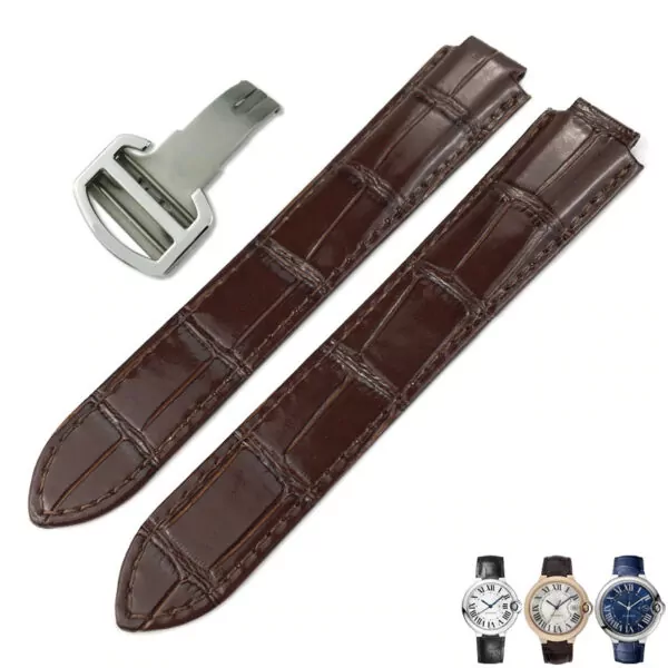 bright brown_racelet-de-montre-italien-en-cuir-de-va_variants-2(1) Glossy Brown Strap Ballon Bleu Cartier In Crocodile/Leather Grain