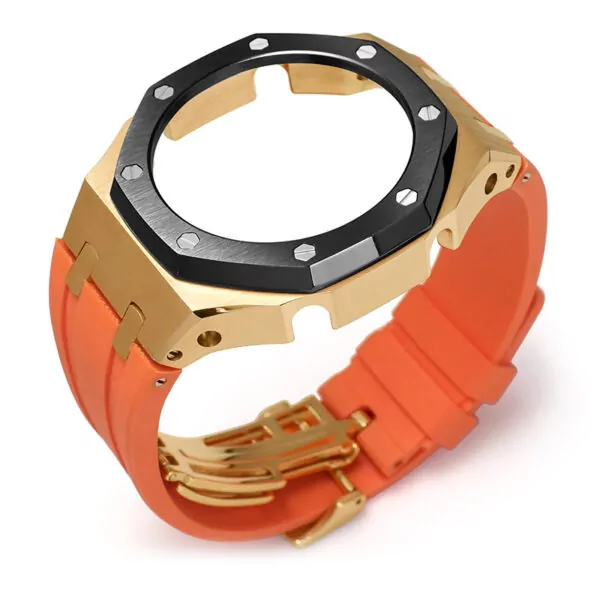 Style 18_en-3-modification-accessoires-de-ga-2100_variants-16 Gold Case & Rubber Strap Casio G-Stock GA-2100, 2110 Conversion Kit Royal Oak
