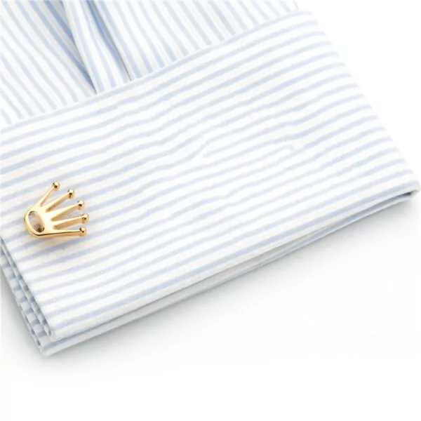 HTB10nYYax_rK1RkHFqDq6yJAFXaN Gold Cufflinks Rolex Crown Look