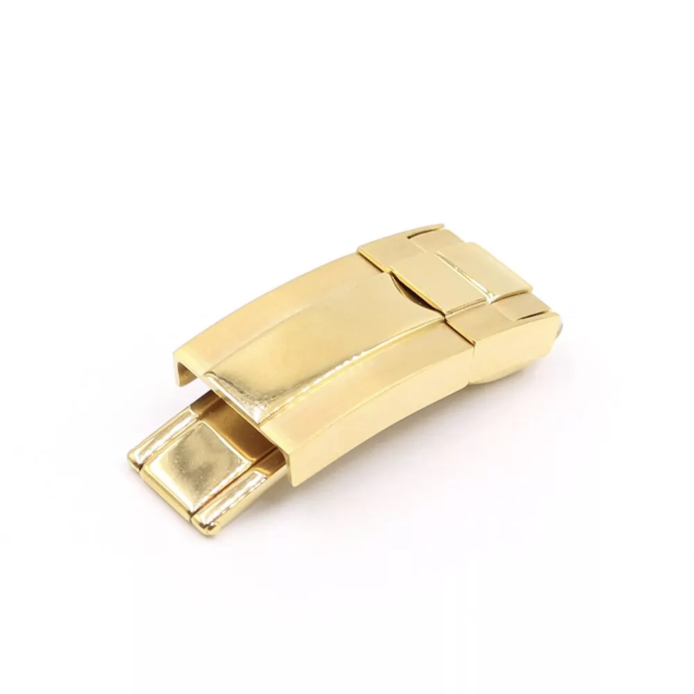 olamy-16-mm-x-9-mm-brosse-polonais-acier_main-2 Gold Folding Clasp for Rolex Sea-Dweller Deepsea 18mm - Stainless Steel