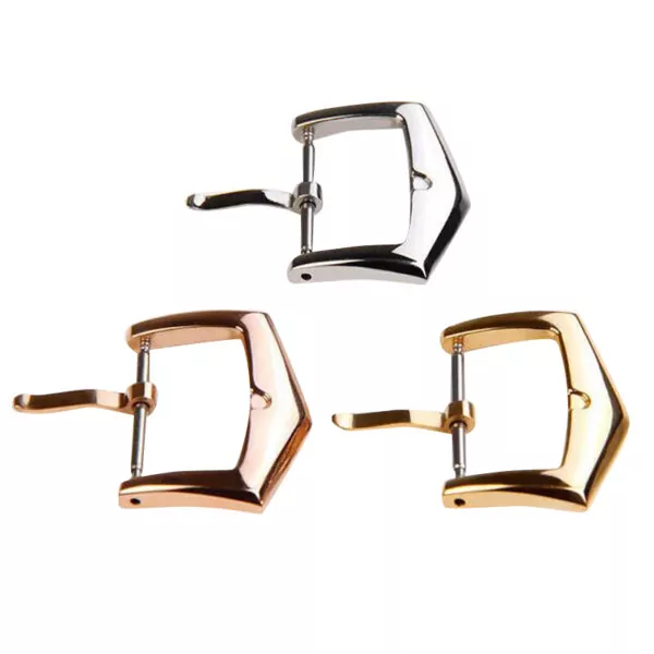 PPBX8E-8 Gold Pin Buckle for Calatrava Patek Philippe Stainless Steel - 16, 18mm