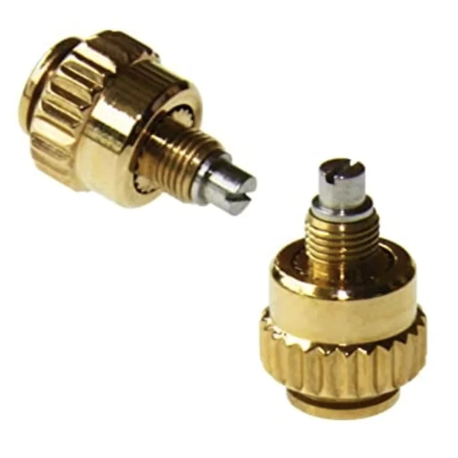 Push button Daytona aftermarket parts-12 Gold Set of 2x Push Button for Rolex Daytona Stainless Steel