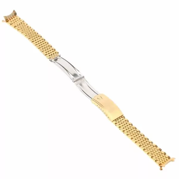 IMG_0752 Gold Steel Beads Of Rice Bracelet for Omega Speedmaster, Seamaster 18, 19, 20mm