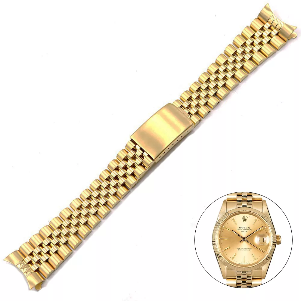 19-20-22mm-deux-tons-creux-extr-mit-incurv-e-solide-vis-liens-remplacement-Bracelet-3 Gold Strap Bracelet Jubilee for Rolex Datejust 13,17,19,20mm Stainless Steel