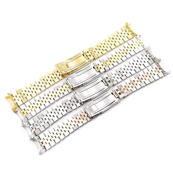 ROSXXX3-15 Gold Strap Bracelet Jubilee for Rolex Datejust 13,17,19,20mm Stainless Steel