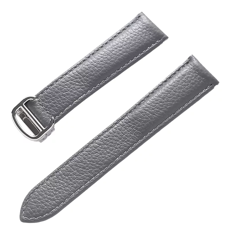 gray_leather-strap-lychee-pattern-soft-leathe_variants-17 Grey Bracelet for Cartier Tank in Pebbled Calf Leather – 7 Sizes