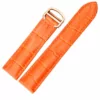 CAFPXX-1 Orange Alligator Grain Leather Strap for Cartier Tank - 5 Sizes