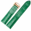 CAFPXX-7 Green Alligator Grain Leather Strap for Cartier Tank - 5 Sizes