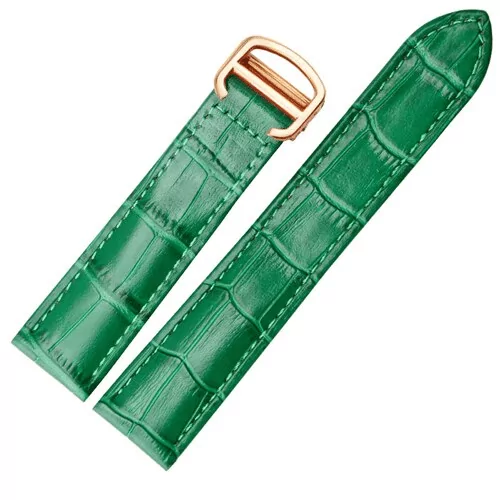 CAFPXX-7 Green Alligator Grain Leather Strap for Cartier Tank - 5 Sizes