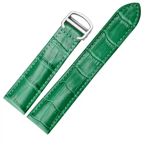 CAFPXX-8 Green Alligator Grain Leather Strap for Cartier Tank - 5 Sizes