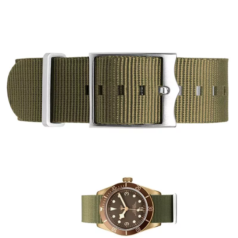 TDSNXI-11 Green Nato Strap Tudor Black Bay, Pelagos in Nylon - 22mm