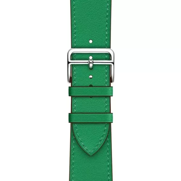 e-plus-recent-bracelet-en-cuir-a-tour-u_description-15 Green Strap Apple iWatch Hermes In Leather