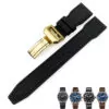 14_20-21-22mm-bracelet-de-montre-en-Nylon-de-haute-qualit-en-cuir-de-veau-adapt Black Strap Band IWC Pilot Spitfire, Top Gun In Nylon 20,21,22mm