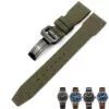 16_20-21-22mm-bracelet-de-montre-en-Nylon-de-haute-qualit-en-cuir-de-veau-adapt Green Strap Band IWC Pilot Spitfire, Top Gun In Nylon 20,21,22mm