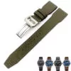 25_20-21-22mm-bracelet-de-montre-en-Nylon-de-haute-qualit-en-cuir-de-veau-adapt Green Strap Band IWC Pilot Spitfire, Top Gun In Nylon 20,21,22mm