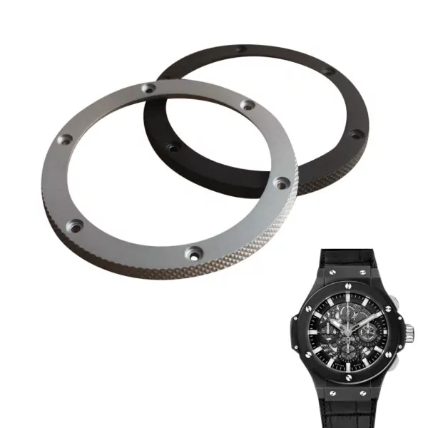 0_Inserts-de-lunette-de-montre-en-acier-mat-pour-moyeu-Hublot-Big-Bang-44mm-montre-homme Grey Bezel Hublot Big Bang In Stainless Steel