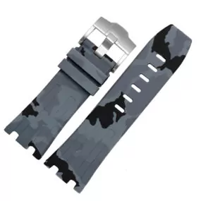 Grey Camouflage Rubber Strap for Audemars Piguet Royal Oak Offshore