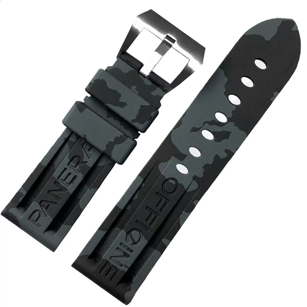 new_camo_grey_rubber_strap_for_panerai_1531666378_d583524a0 Grey Camouflage Strap Bracelet for Panerai Luminor, Marina, Submersible in Rubber
