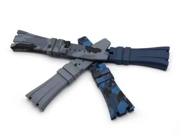 10_HTB1N7MYXITxK1Rjy0Fgq6yovpXar Grey Camouflage Strap Royal Oak Kasparov Audemars Piguet 26mm In Rubber