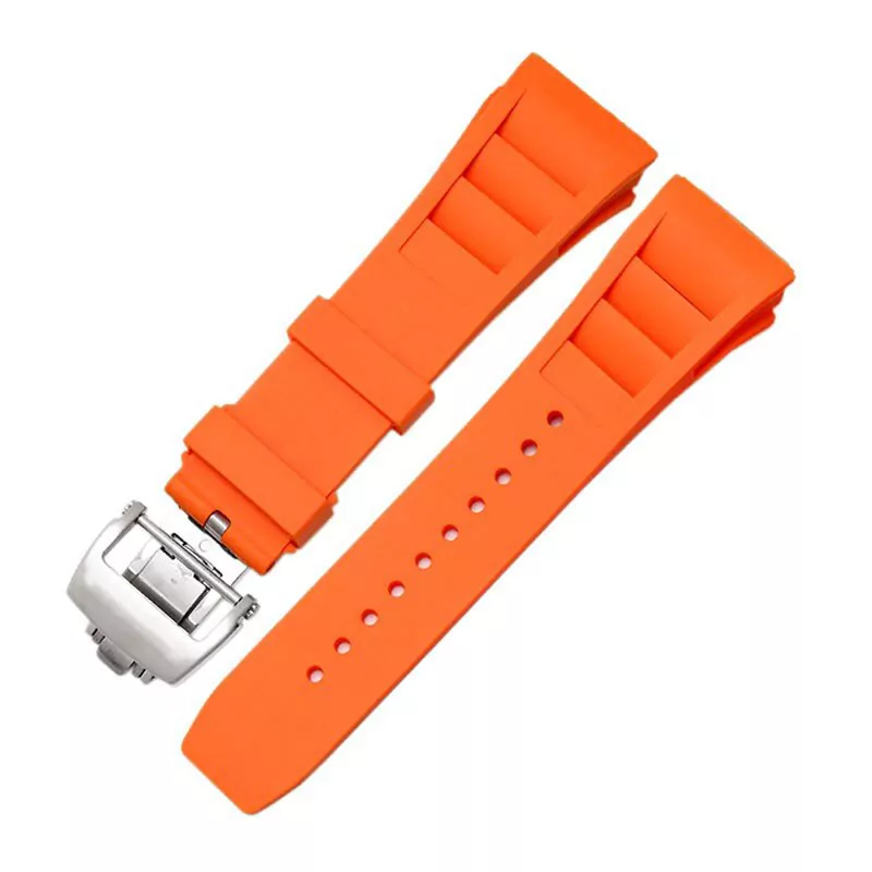 RMSRXX-3 Orange Rubber Strap Band for Richard Mille