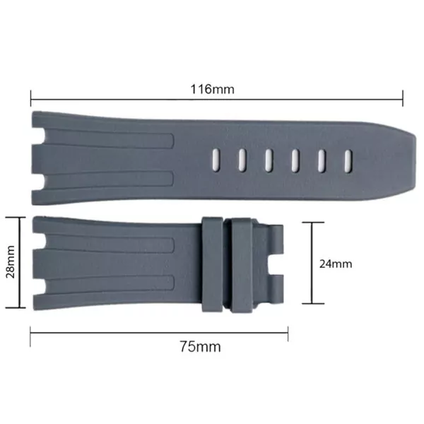grey copy Grey Rubber Strap for Audemars Piguet Royal Oak Offshore