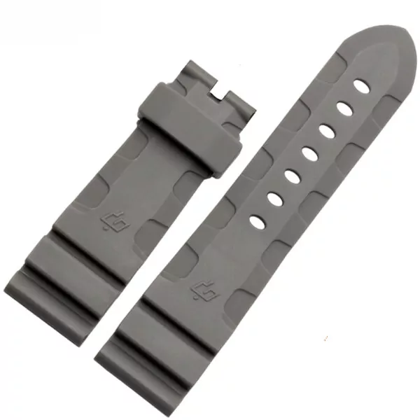 Panerai-Submersible-strap-in-Grey-24-26-2 Grey Rubber Strap for Officine Panerai Luminor Marina Submersible