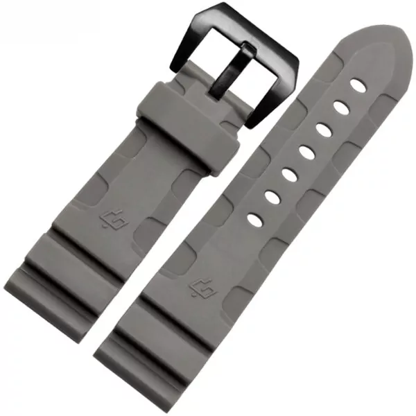 Panerai-Submersible-strap-in-Grey-24-26-1 Grey Rubber Strap for Officine Panerai Luminor Marina Submersible