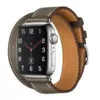 19_100-Bracelet-en-cuir-de-vache-v-ritable-Bracelet-de-ceinture-pour-Apple-Watch-5-4 copie Grey Taupe Double Tour Band Apple iWatch Hermes In Leather