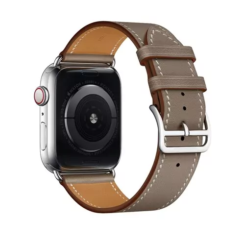 24_Bracelet-Double-Tour-pour-montre-Apple-s-rie-5-4-3-2-bracelet-pour-iWatch-Pulseira Grey Taupe Strap Apple iWatch Hermes In Leather