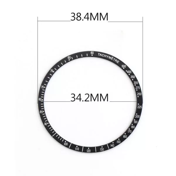 insert-de-lunette-en-aluminium-argent-n_main-1 Black & Orange Bezel for Omega Speed Master 38.4mm in Aluminum
