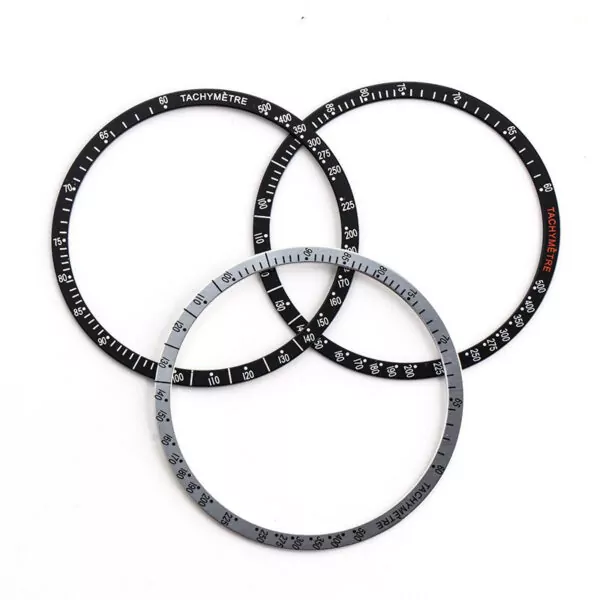 insert-de-lunette-en-aluminium-argent-n_main-5 Black & Orange Bezel for Omega Speed Master 38.4mm in Aluminum