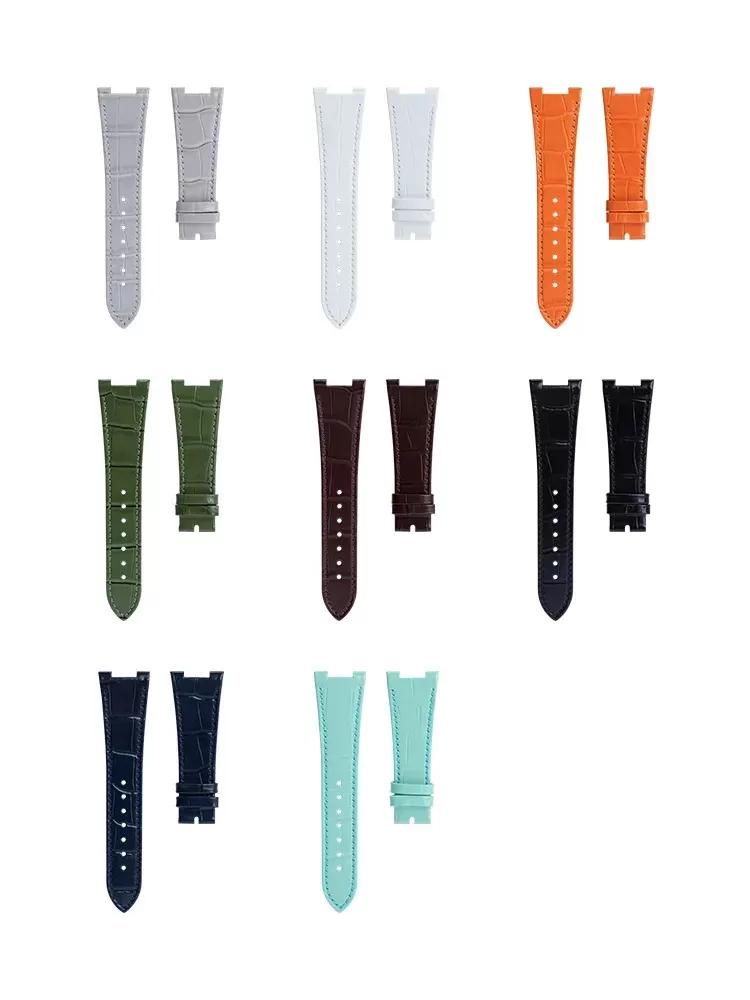 Black Strap for Patek Philippe Nautilus in Crocodile/Alligator Grain - 24x12.5mm - Image 2