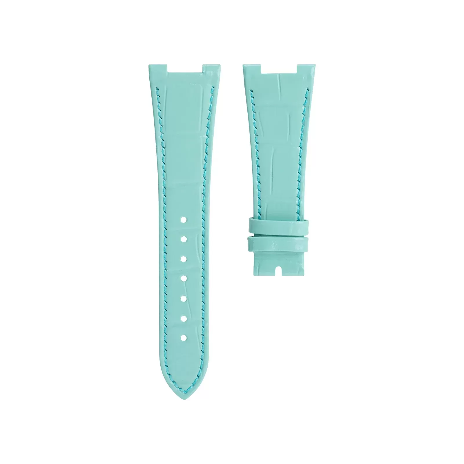 Cyan Strap for Patek Philippe Nautilus in Crocodile/Alligator Grain - 24x12.5mm