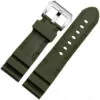 Bande-de-montre-24mm-26mm-NOUVEAUX-HOMMES-TOP-GRADE-Noir-Imperm-able-L-eau-de-Roche Military Green Rubber Strap for Officine Panerai Luminor, Marina, Submersible...
