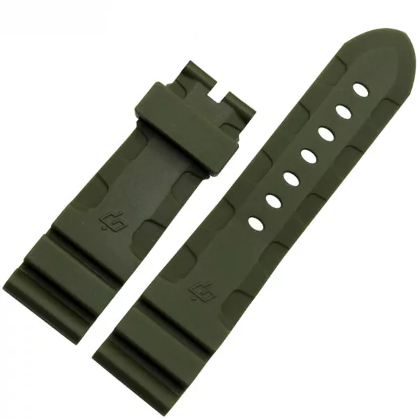 Military Green Rubber Strap for Panerai Luminor