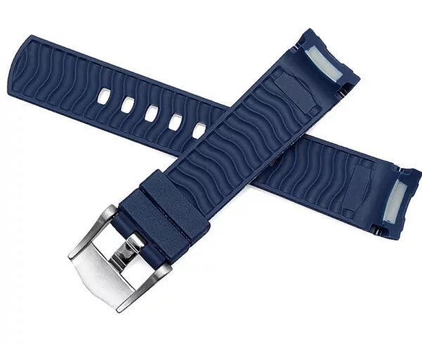HTB15TQbJrvpK1RjSZPiq6zmwXXar-1 Navy Blue Rubber Strap Bracelet for Omega Seamaster Diver 300