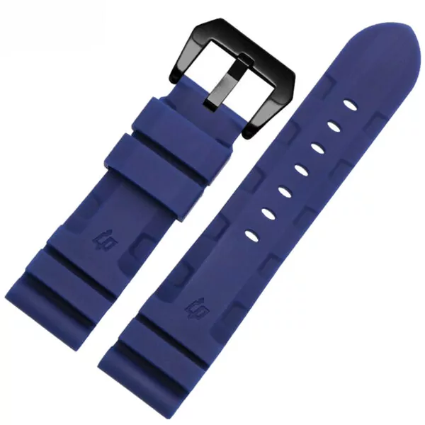 Dark Blue rubber OP Navy Blue Strap Panerai Luminor, Marina, Submersible 24, 26mm In Rubber