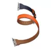 racelet-en-cuir-pour-bracelet-de-montre_description-5 Navy Blue, White & Orange Double Tour Slim Band Apple iWatch Hermes In Leather