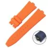 orange no clasp_quick-disassembly-fluororubber-watchband_variants-15 Orange Rubber Strap for Vacheron Constantin Overseas Quick-Release - 24x7mm
