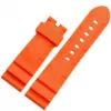 Bande-de-montre-24mm-26mm-NOUVEAUX-HOMMES-TOP-GRADE-Orange Orange Rubber Strap Panerai Luminor, Marina, Submersible...